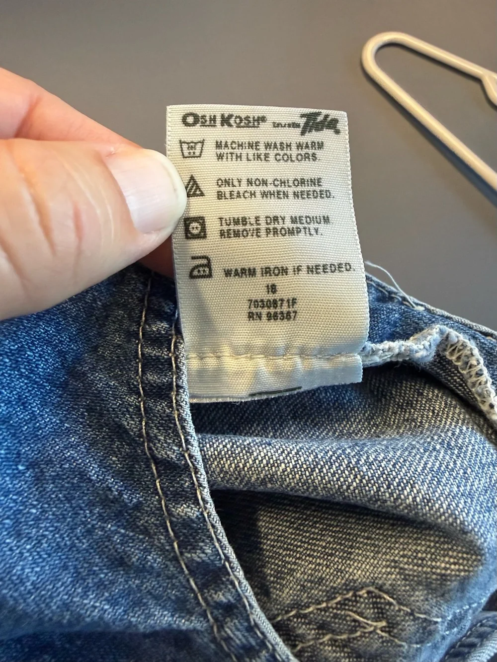 Oshkosh denim overall dress girls size 2-3